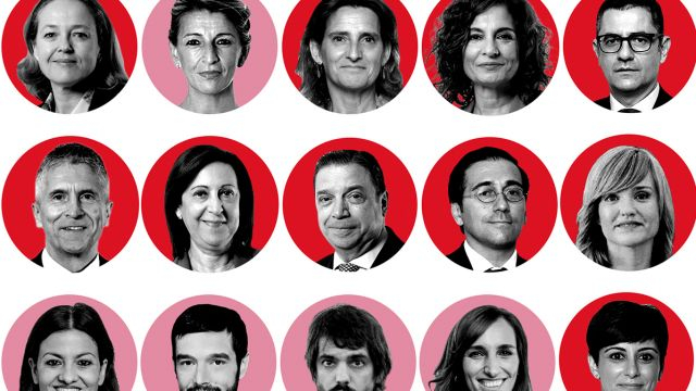 Los ministerios de la dictablanda roja