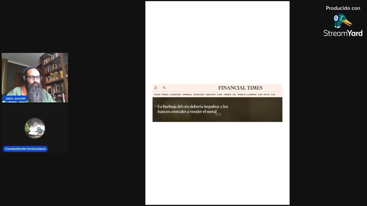 20251019 Hoy en NoticiORO: ¿Momento Weimar？ Estamos más cerca del principio que del final